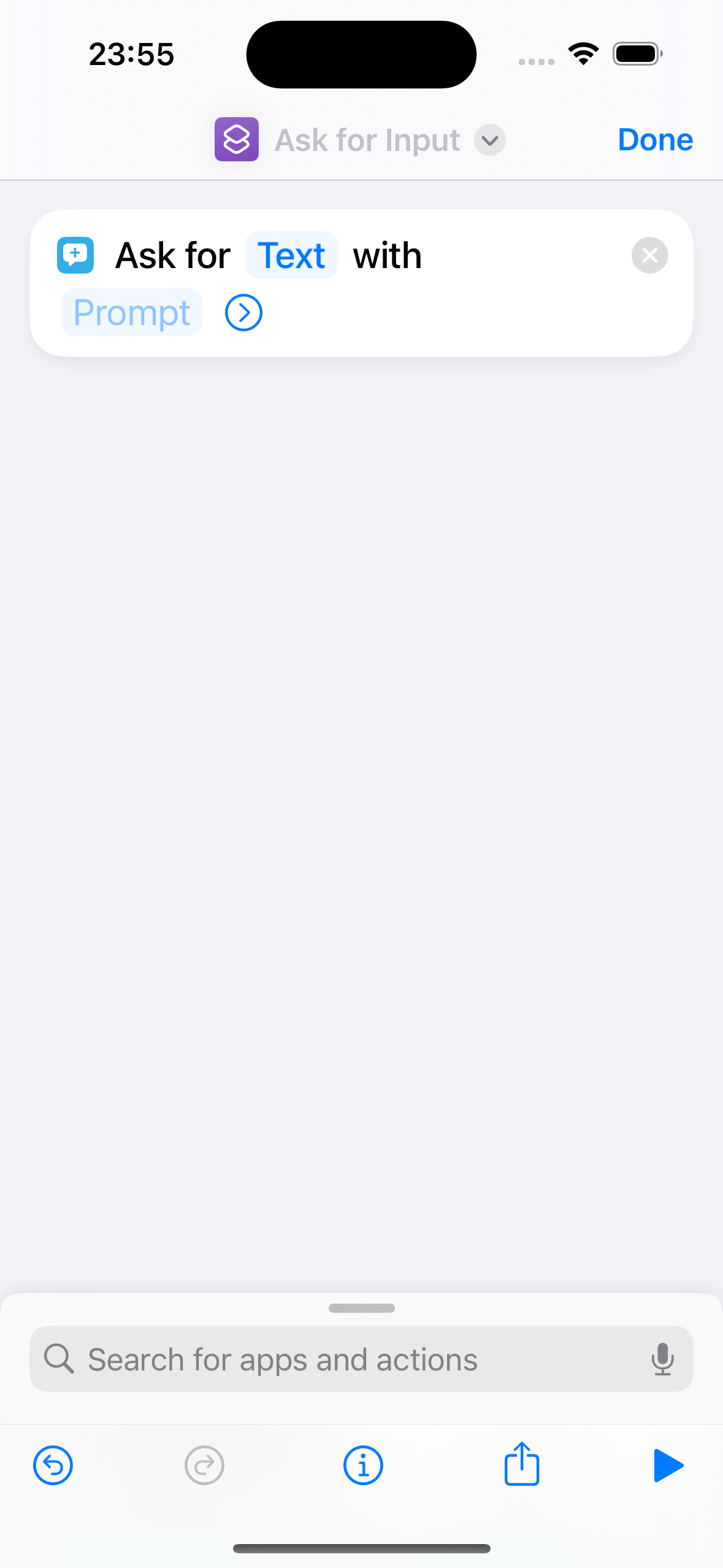 Add input request